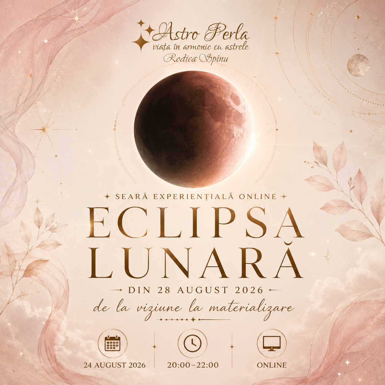 Seara experiențială dedicată Eclipsei lunare din 28 august 2026